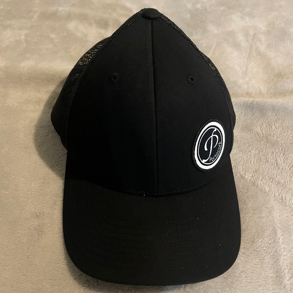 Richardson Style‎ 112 Trucker Hat Black Portocork Patch Mesh Back Snapback Cap
